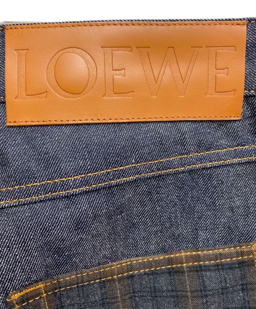 LOEWE（ロエベ）LOEWE (ロエベ) FISHERMAN CHECK PATCH JEAN グレー サイズ:52の古着・服飾アイテム