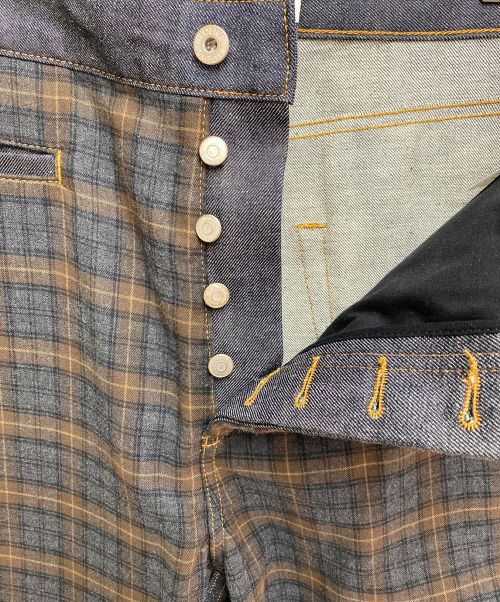 LOEWE（ロエベ）LOEWE (ロエベ) FISHERMAN CHECK PATCH JEAN グレー サイズ:52の古着・服飾アイテム