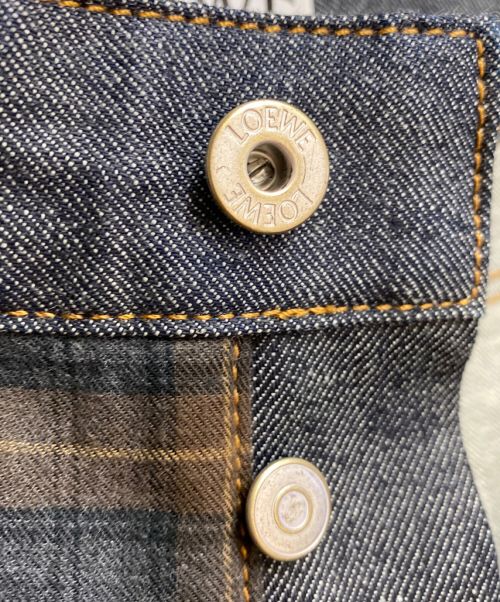 LOEWE（ロエベ）LOEWE (ロエベ) FISHERMAN CHECK PATCH JEAN グレー サイズ:52の古着・服飾アイテム