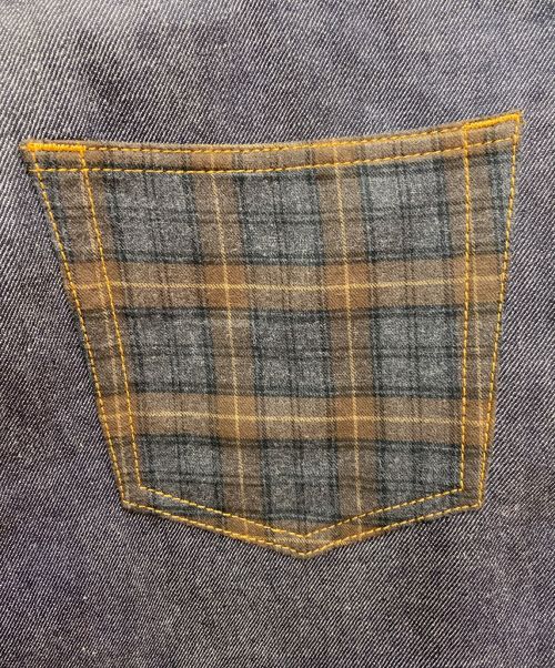 LOEWE（ロエベ）LOEWE (ロエベ) FISHERMAN CHECK PATCH JEAN グレー サイズ:52の古着・服飾アイテム