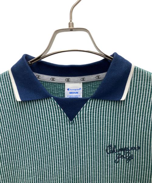 Champion（チャンピオン）Champion (チャンピオン) ポロシャツ グリーン サイズ:Mの古着・服飾アイテム