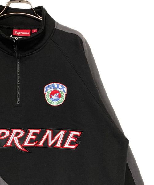 SUPREME（シュプリーム）SUPREME (シュプリーム) Equipe Half Zip Sweatshirt ブラック サイズ:Lの古着・服飾アイテム