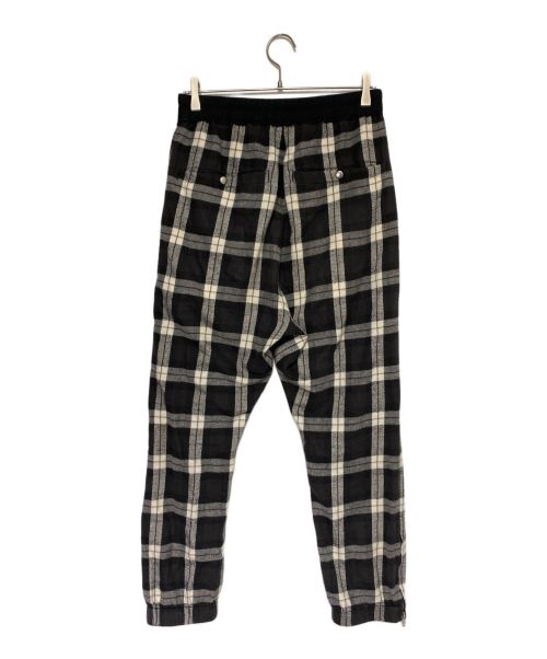 RICK OWENS（リックオウエンス）RICK OWENS (リックオウエンス) CHECK TRACK PANTS ホワイト×ブラック サイズ:46の古着・服飾アイテム