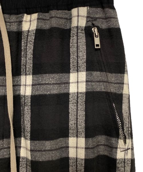RICK OWENS（リックオウエンス）RICK OWENS (リックオウエンス) CHECK TRACK PANTS ホワイト×ブラック サイズ:46の古着・服飾アイテム