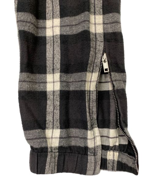 RICK OWENS（リックオウエンス）RICK OWENS (リックオウエンス) CHECK TRACK PANTS ホワイト×ブラック サイズ:46の古着・服飾アイテム