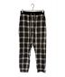RICK OWENS（リックオウエンス）の古着「CHECK TRACK PANTS」｜ホワイト×ブラック