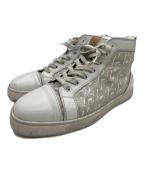 Christian Louboutinクリスチャン・ルブタン）の古着「Christian Louboutin ハイカットスニーカー」｜ホワイト