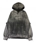 SUPREME×MM6 Maison Margielaシュプリーム×エムエムシックスメゾンマルジェラ）の古着「Foil Box Logo Hooded Sweatshirt」｜ブラック