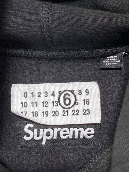 SUPREME（シュプリーム）SUPREME (シュプリーム) MM6 Maison Margiela (エムエムシックス メゾンマルジェラ) Foil Box Logo Hooded Sweatshirt ブラック サイズ:Lの古着・服飾アイテム