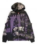 SUPREMEシュプリーム）の古着「Collage Zip Up Hooded Sweatshirt」｜ブラック
