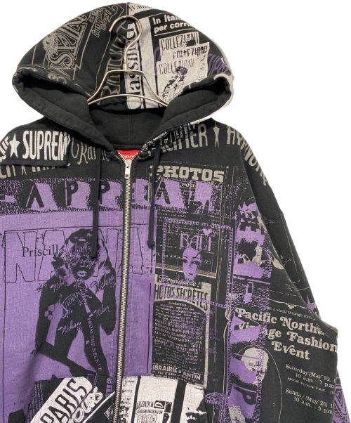 SUPREME（シュプリーム）SUPREME (シュプリーム) Collage Zip Up Hooded Sweatshirt ブラック サイズ:Lの古着・服飾アイテム