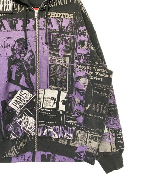 SUPREME（シュプリーム）SUPREME (シュプリーム) Collage Zip Up Hooded Sweatshirt ブラック サイズ:Lの古着・服飾アイテム