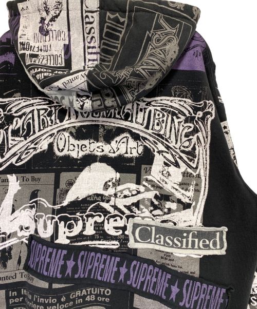 SUPREME（シュプリーム）SUPREME (シュプリーム) Collage Zip Up Hooded Sweatshirt ブラック サイズ:Lの古着・服飾アイテム