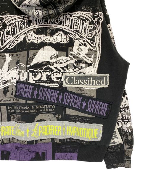 SUPREME（シュプリーム）SUPREME (シュプリーム) Collage Zip Up Hooded Sweatshirt ブラック サイズ:Lの古着・服飾アイテム