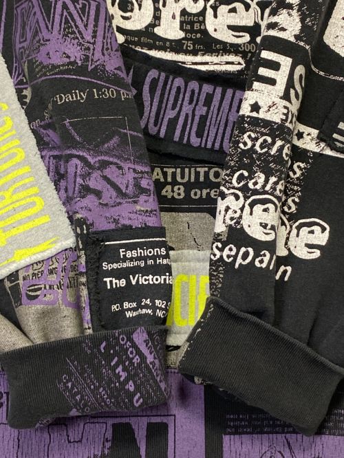 SUPREME（シュプリーム）SUPREME (シュプリーム) Collage Zip Up Hooded Sweatshirt ブラック サイズ:Lの古着・服飾アイテム