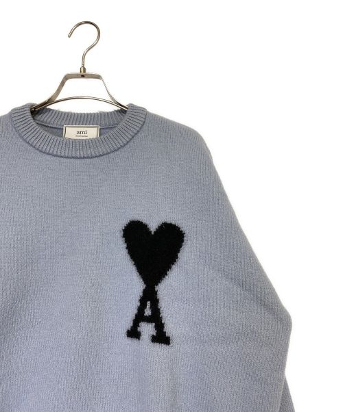 AMI Alexandre Mattiussi（アミアレクサンドルマテュッシ）AMI Alexandre Mattiussi (アミ アレクサンドル マテュッシ) ニット スカイブルー サイズ:XSの古着・服飾アイテム