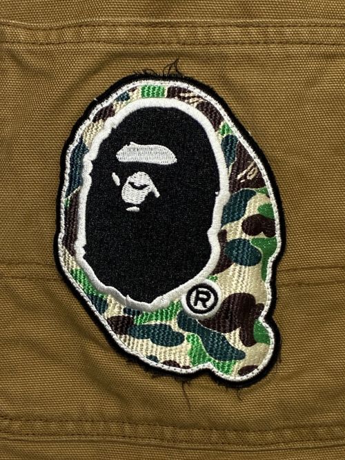 A BATHING APE（アベイシングエイプ）A BATHING APE (アベイシングエイプ) WASHED DUCK COVERALL ブラウン サイズ:Lの古着・服飾アイテム