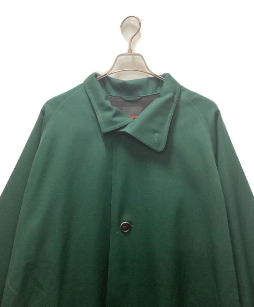 CABAN（キャバン）CABAN (キャバン) ウールギャバジン スタンドカラーコート グリーン サイズ:Mの古着・服飾アイテム