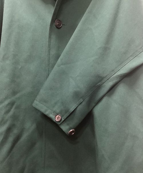 CABAN（キャバン）CABAN (キャバン) ウールギャバジン スタンドカラーコート グリーン サイズ:Mの古着・服飾アイテム