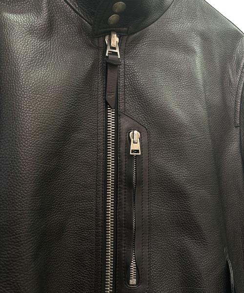 TOM FORD（トムフォード）TOM FORD (トムフォード) LEATHER HARRINGTON ラムレザー ハリントンジャケット ブラック サイズ:50の古着・服飾アイテム