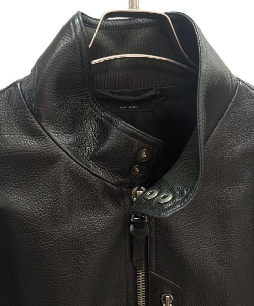 TOM FORD（トムフォード）TOM FORD (トムフォード) LEATHER HARRINGTON ラムレザー ハリントンジャケット ブラック サイズ:50の古着・服飾アイテム