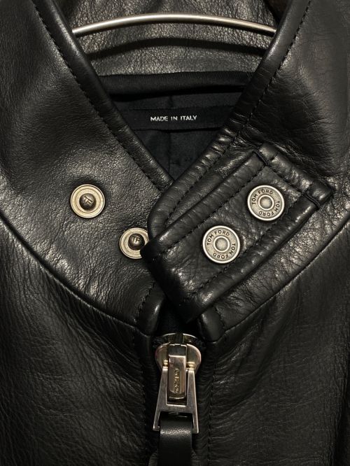TOM FORD（トムフォード）TOM FORD (トムフォード) シングルライダースジャケット ブラック サイズ:46の古着・服飾アイテム