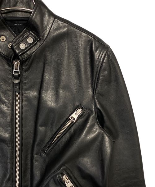 TOM FORD（トムフォード）TOM FORD (トムフォード) シングルライダースジャケット ブラック サイズ:46の古着・服飾アイテム