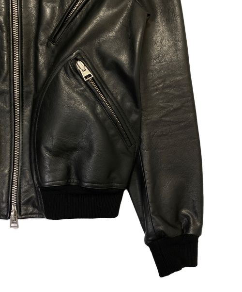 TOM FORD（トムフォード）TOM FORD (トムフォード) シングルライダースジャケット ブラック サイズ:46の古着・服飾アイテム
