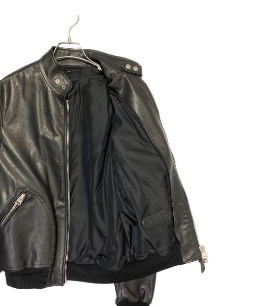 TOM FORD（トムフォード）TOM FORD (トムフォード) シングルライダースジャケット ブラック サイズ:46の古着・服飾アイテム