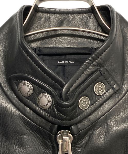 TOM FORD（トムフォード）TOM FORD (トムフォード) シングルライダースジャケット ブラック サイズ:46の古着・服飾アイテム