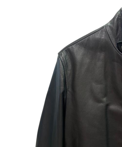 TOM FORD（トムフォード）TOM FORD (トムフォード) ショートシングルバイカージャケット ブラック サイズ:46の古着・服飾アイテム