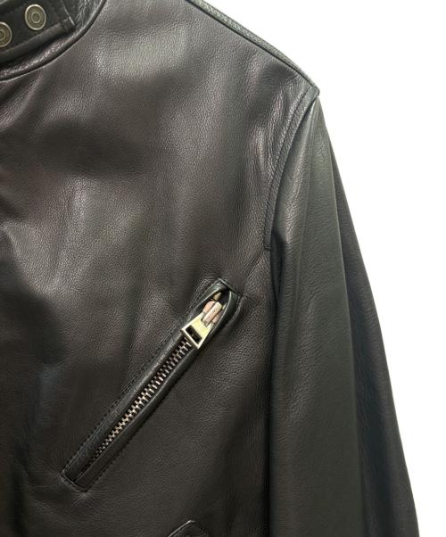 TOM FORD（トムフォード）TOM FORD (トムフォード) ショートシングルバイカージャケット ブラック サイズ:46の古着・服飾アイテム