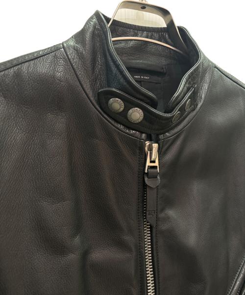 TOM FORD（トムフォード）TOM FORD (トムフォード) ショートシングルバイカージャケット ブラック サイズ:46の古着・服飾アイテム