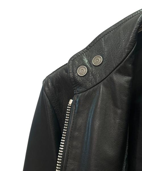 TOM FORD（トムフォード）TOM FORD (トムフォード) ショートシングルバイカージャケット ブラック サイズ:46の古着・服飾アイテム