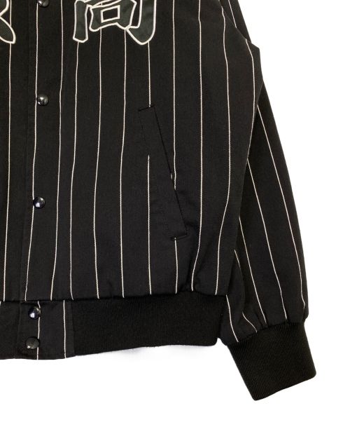 SUPREME（シュプリーム）SUPREME (シュプリーム) Pinstripe Varsity Jacket ブラック サイズ:Mの古着・服飾アイテム
