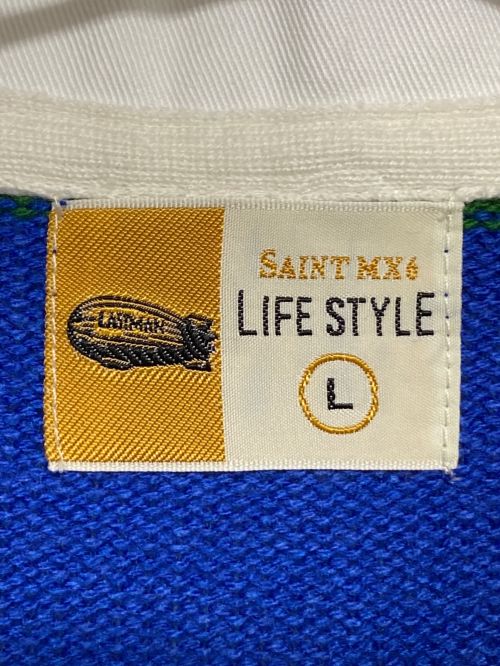 SAINT MICHAEL（セントマイケル）SAINT MICHAEL (セントマイケル) LASTMAN (ラストマン) LM KNIT RGR SHIRT マルチカラー サイズ:Lの古着・服飾アイテム