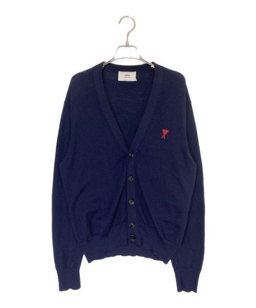 AMI Alexandre Mattiussi（アミアレクサンドルマテュッシ）AMI Alexandre Mattiussi (アミ アレクサンドル マテュッシ) ニットカーディガン ネイビー サイズ:Mの古着・服飾アイテム
