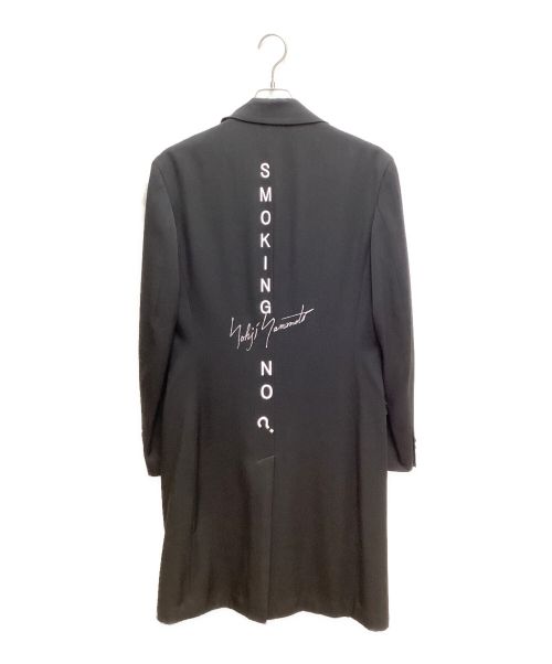 Yohji Yamamoto pour homme（ヨウジヤマモト プールオム）Yohji Yamamoto pour homme (ヨウジヤマモト プールオム) ロングJKTプリントB (SMOKING NO) ブラック サイズ:2の古着・服飾アイテム