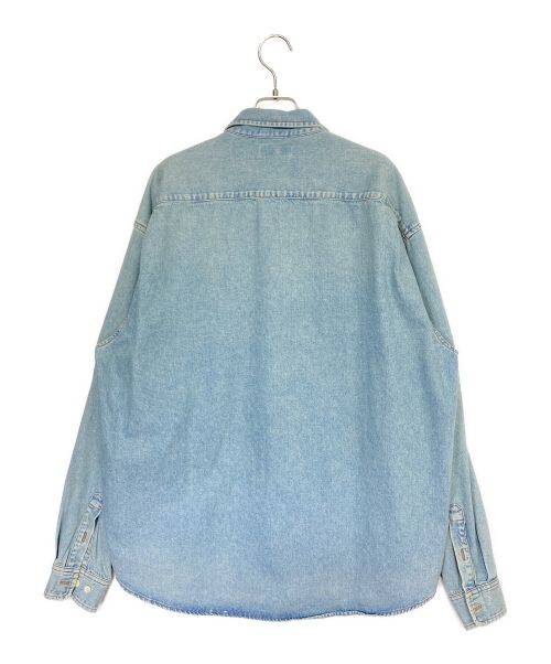 BALENCIAGA（バレンシアガ）BALENCIAGA (バレンシアガ) カットスリーブ デニムシャツ インディゴ サイズ:37の古着・服飾アイテム