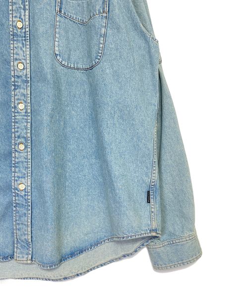 BALENCIAGA（バレンシアガ）BALENCIAGA (バレンシアガ) カットスリーブ デニムシャツ インディゴ サイズ:37の古着・服飾アイテム