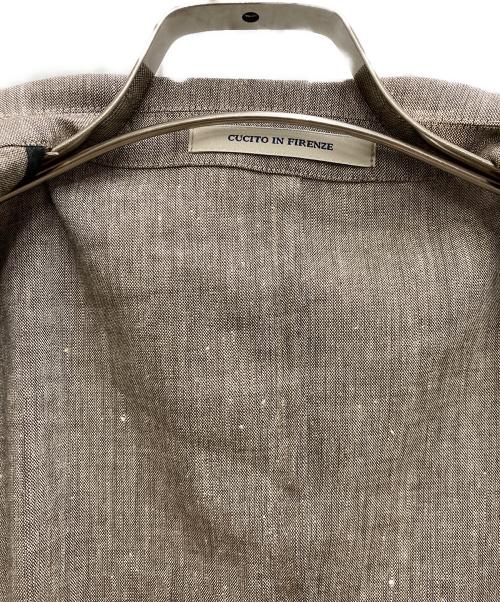 giab's ARCHIVIO（ジャブス アルキヴィオ）giab's ARCHIVIO (ジャブス アルキヴィオ) テーラードジャケット ブラウン サイズ:48の古着・服飾アイテム