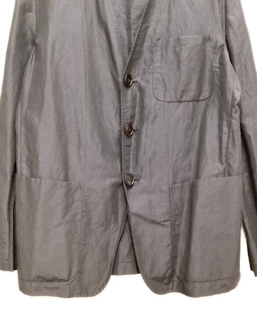 HERMES（エルメス）HERMES (エルメス) ノーカラーリネンジャケット ネイビー サイズ:50の古着・服飾アイテム