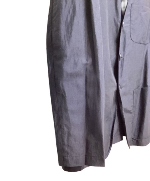 HERMES（エルメス）HERMES (エルメス) ノーカラーリネンジャケット ネイビー サイズ:50の古着・服飾アイテム