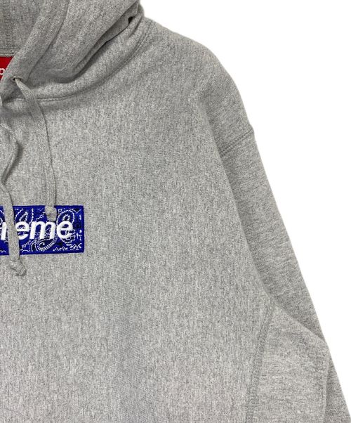 SUPREME（シュプリーム）SUPREME (シュプリーム) Bandana Box Logo Hooded Sweatshirt グレー サイズ:Lの古着・服飾アイテム