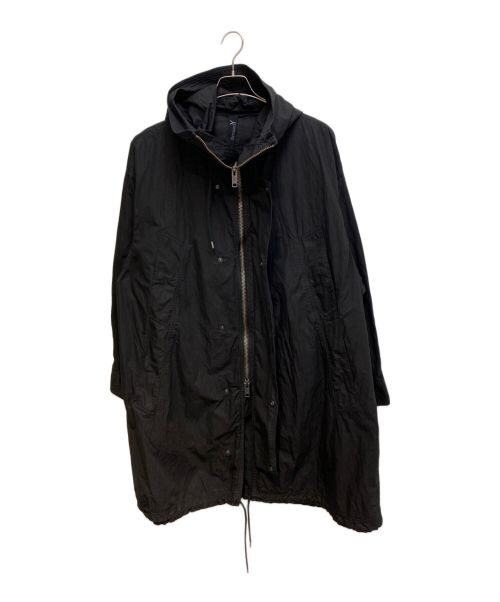 GROUND Y（グラウンドワイ）GROUND Y (グラウンドワイ) 製品染め モッズコート ブラック サイズ:3の古着・服飾アイテム