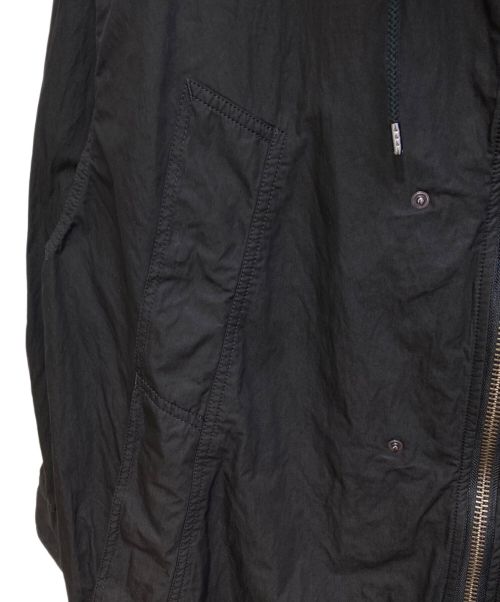 GROUND Y（グラウンドワイ）GROUND Y (グラウンドワイ) 製品染め モッズコート ブラック サイズ:3の古着・服飾アイテム