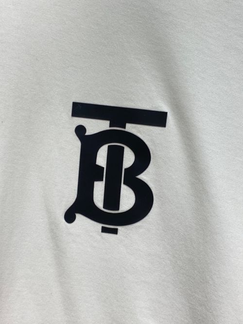 BURBERRY（バーバリー）BURBERRY (バーバリー) モノグラムモチーフ コットン オーバーサイズTシャツ ホワイト サイズ:XSの古着・服飾アイテム