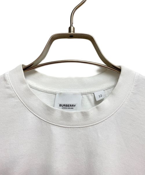 BURBERRY（バーバリー）BURBERRY (バーバリー) モノグラムモチーフ コットン オーバーサイズTシャツ ホワイト サイズ:XSの古着・服飾アイテム