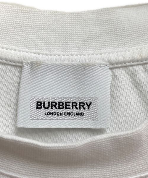 BURBERRY（バーバリー）BURBERRY (バーバリー) モノグラムモチーフ コットン オーバーサイズTシャツ ホワイト サイズ:XSの古着・服飾アイテム