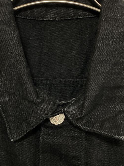 BALMAIN（バルマン）BALMAIN (バルマン) バックエンブロイダリーデニムジャケット ブラック サイズ:46の古着・服飾アイテム